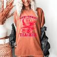 Cupid's Favorite Teacher Valentines Day Heart Book Lover Women's Comfort Colors T-Shirt Yam