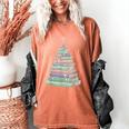 Cute Bookmas Christmas Book Tree Book Lover Teacher Women's Comfort Colors T-Shirt Yam Cute Bookmas Christmas Book Tree Book Lover Teacher Women's Comfort Colors T-Shirt Yam