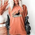 Cute Cat Flower Garden Book Kitty Reading Floral Men Women Girls Kids Women's Comfort Colors T-Shirt Yam
