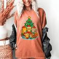 Cute Cats Reading Books Christmas Tree Women's Comfort Colors T-Shirt Yam