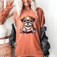 Cute Dog Puppy English Bulldog Reading Book Women's Comfort Colors T-Shirt Yam Cute Dog Puppy English Bulldog Reading Book Women's Comfort Colors T-Shirt Yam