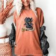 Cute Dragon Books Flower Bookworm Book Lover Women's Comfort Colors T-Shirt Yam