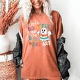Cute Ghost Book Halloween Spooky Boo School Art Teacher Women's Comfort Colors T-Shirt Yam Cute Ghost Book Halloween Spooky Boo School Art Teacher Women's Comfort Colors T-Shirt Yam