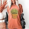 Cute Golden Barrel Cactus Introvert Distressed Women's Comfort Colors T-Shirt Yam