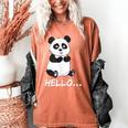 Cute Introvert Vibes – Panda Hello & Goodbye Women's Comfort Colors T-Shirt Yam