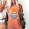 Cute Teddy Bear Reading Book Adorable For Readers Women's Comfort Colors T-Shirt Yam