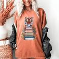 Cute Tiger With Book Floral Bookworm Librarian Book Lover Women's Comfort Colors T-Shirt Yam Cute Tiger With Book Floral Bookworm Librarian Book Lover Women's Comfort Colors T-Shirt Yam