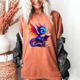 Dragon Reading a Book Bookworm Book Lover Women's Comfort Colors T-Shirt Yam Dragon Reading a Book Bookworm Book Lover Women's Comfort Colors T-Shirt Yam