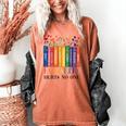 Equality Hurts No One LGBTQ Pride Books And Flowers Women's Comfort Colors T-Shirt Yam