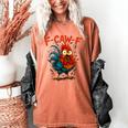 F-Caw-F Rooster F Awk F Chicken Coffee Romance Books Lover Women's Comfort Colors T-Shirt Yam