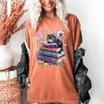 Fantasy Drama Tragedy Cute Cat Book Lover Readers Librarians Women's Comfort Colors T-Shirt Yam