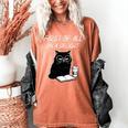 First Of All I’m A Delight Cute Cat Books Coffee Humor Women's Comfort Colors T-Shirt Yam