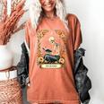 Floral Tarot Card The Reader Skeleton Reading Book Women's Comfort Colors T-Shirt Yam
