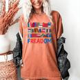 Freadom To Read Book Lover Reading Freedom Women's Comfort Colors T-Shirt Yam