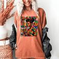 Geometric History Educated Women Reading Book Melanin Women's Comfort Colors T-Shirt Yam