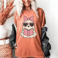 Ghost Reading Book Halloween Cat Lover Women's Comfort Colors T-Shirt Yam Ghost Reading Book Halloween Cat Lover Women's Comfort Colors T-Shirt Yam