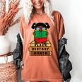 Girl Kid Reading Book Black History Month Bookworm Women's Comfort Colors T-Shirt Yam