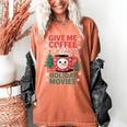 Give Me Coffee And Holiday Movies Introvert Christmas Women's Comfort Colors T-Shirt Yam Give Me Coffee And Holiday Movies Introvert Christmas Women's Comfort Colors T-Shirt Yam