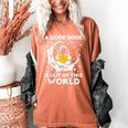Good Book Is Out Of This World Astronaut Moon Space Reading Women's Comfort Colors T-Shirt Yam