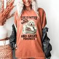 Great Pyrenees Dog Breed Life Is Better With Books And Great Women's Comfort Colors T-Shirt Yam Great Pyrenees Dog Breed Life Is Better With Books And Great Women's Comfort Colors T-Shirt Yam