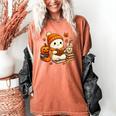 Halloween Ghost Reading Book Lovers Coffee Girl Women Women's Comfort Colors T-Shirt Yam Halloween Ghost Reading Book Lovers Coffee Girl Women Women's Comfort Colors T-Shirt Yam
