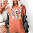 Halloween Ghosts Reading Books Pattern Spooky Kawaii Anime Women's Comfort Colors T-Shirt Yam Halloween Ghosts Reading Books Pattern Spooky Kawaii Anime Women's Comfort Colors T-Shirt Yam
