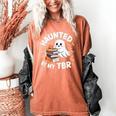 Haunted By My TBR Cute Ghost Book Reading Teacher Halloween Women's Comfort Colors T-Shirt Yam Haunted By My TBR Cute Ghost Book Reading Teacher Halloween Women's Comfort Colors T-Shirt Yam