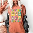 HUGvyn Happy 100 Days Of School Teacher Goose Preppy Books Women's Comfort Colors T-Shirt Yam