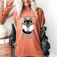 I’m Not Reading I’m Judging You Silently Fun Cat Book Lover Women's Comfort Colors T-Shirt Yam