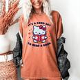 It's a Good Day To Read a Book Cute Cat Book Day Girls Boys Women's Comfort Colors T-Shirt Yam