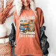 Just a Girl Who Loves Cats And Books Women's Comfort Colors T-Shirt Yam Just a Girl Who Loves Cats And Books Women's Comfort Colors T-Shirt Yam