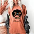 Librarian Teacher Messy Bun Life Book Library Back To School Women's Comfort Colors T-Shirt Yam