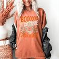 Library Halloween Book Lover Ghost With Books Women's Comfort Colors T-Shirt Yam