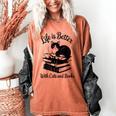 Life Is Better With Cats & Books Tuxedo Cat Mom Women Women's Comfort Colors T-Shirt Yam Life Is Better With Cats & Books Tuxedo Cat Mom Women Women's Comfort Colors T-Shirt Yam