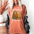 Life Is Better With Sloths And Books Cute Sloth Lover Women's Comfort Colors T-Shirt Yam