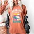 Take a Look It's In a Book Teacher Reading Apparel Women's Comfort Colors T-Shirt Yam Take a Look It's In a Book Teacher Reading Apparel Women's Comfort Colors T-Shirt Yam