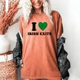 I Love Irish Exits St Patrick's Day Introvert Party Women's Comfort Colors T-Shirt Yam