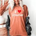 I Love Literature Heart Books Writing Reading Read Write Women's Comfort Colors T-Shirt Yam I Love Literature Heart Books Writing Reading Read Write Women's Comfort Colors T-Shirt Yam