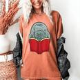Manatee Reading Books Sea Animal Manatee Women's Comfort Colors T-Shirt Yam