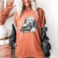 Old English Sheepdog Books Reading Dog Breed Graphic Women's Comfort Colors T-Shirt Yam Old English Sheepdog Books Reading Dog Breed Graphic Women's Comfort Colors T-Shirt Yam