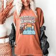 Orange Cat Reading Book 67 Six Seven Meme Women's Comfort Colors T-Shirt Yam