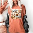 Owl Learning To Cook With Cookbook Chef Apron Stove Cooking Women's Comfort Colors T-Shirt Yam
