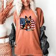 Patriotic German Shepherd Dog Books Baseball American Flag Women's Comfort Colors T-Shirt Yam