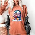 Penguin Reading a Book Animal Women's Comfort Colors T-Shirt Yam Penguin Reading a Book Animal Women's Comfort Colors T-Shirt Yam