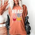 Pig Elephant Reading Cute Book Lover Bookworm Boys Girls Kid Women's Comfort Colors T-Shirt Yam