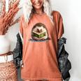 Porcupine Reading Book Hedgehog Book Lover Women's Comfort Colors T-Shirt Yam