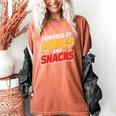 Powered By Comics And Snacks Comic Book Lover Women's Comfort Colors T-Shirt Yam