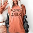 Published Author Est 2024 Ask Me About My Book Authors Books Women's Comfort Colors T-Shirt Yam