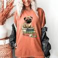 Pug Dog Reading Book Coffee Read Books Be Kind Stay Weird Women's Comfort Colors T-Shirt Yam Pug Dog Reading Book Coffee Read Books Be Kind Stay Weird Women's Comfort Colors T-Shirt Yam