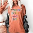 Queer Books Save Lives Read Banned Books LGBTQIA Books Women's Comfort Colors T-Shirt Yam
